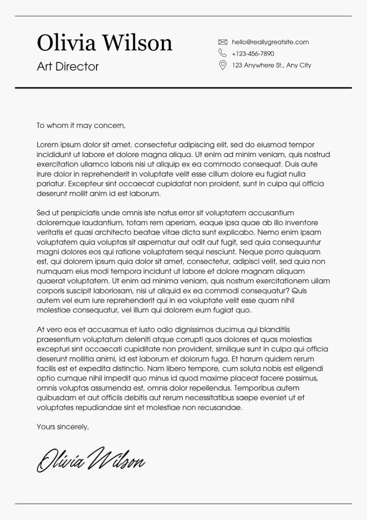 Cover/ Motivation Letter Writing Services (Supervisory)